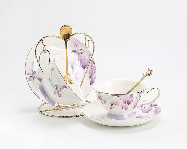 Elegant Coffee Cup, Porcelain Coffee Cup, Ceramic Tea Cup Set, Luxury Tea Cup with Saucer, Porcelain Tea cups, British Tea Cup Set, Afternoon Tea Cup with Saucer Set-HomePaintingDecor
