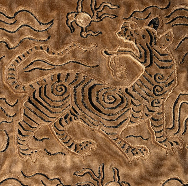 Contemporary Modern Sofa Pillows, Embroidery Tiger Pattern Pillows for Couch, Decorative Throw Pillows for Bedroom, Large Modern Sofa Pillow for Living Room-HomePaintingDecor