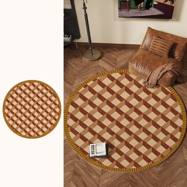 Modern Rugs under Chairs, Bedroom Modern Round Rugs, Dining Room Contemporary Round Rugs, Circular Modern Rug Ideas for Living Room