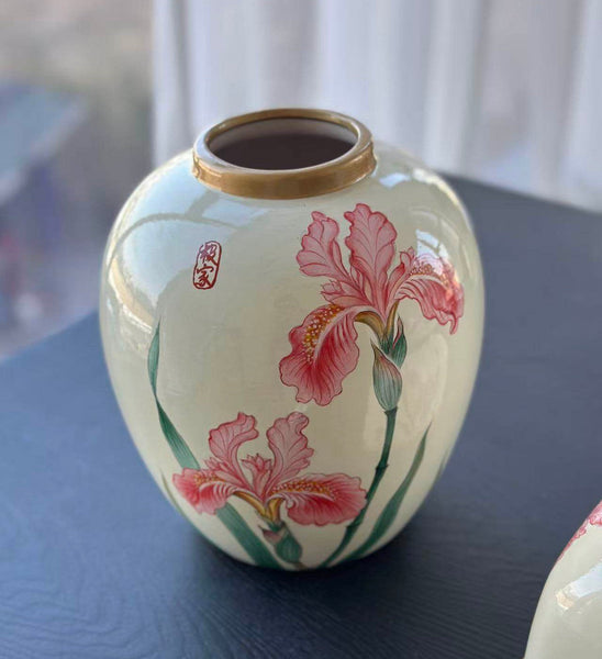 Large Flower Vases on Dining Table, Porcelain Flower Vases, Centerpiece Ceramic Bouquet Vases, Handmade Modern Flower Vase-HomePaintingDecor