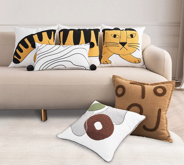 Tiger Decorative Pillows for Kids Room, Modern Pillow Covers, Modern Decorative Sofa Pillows, Decorative Throw Pillows for Couch-HomePaintingDecor
