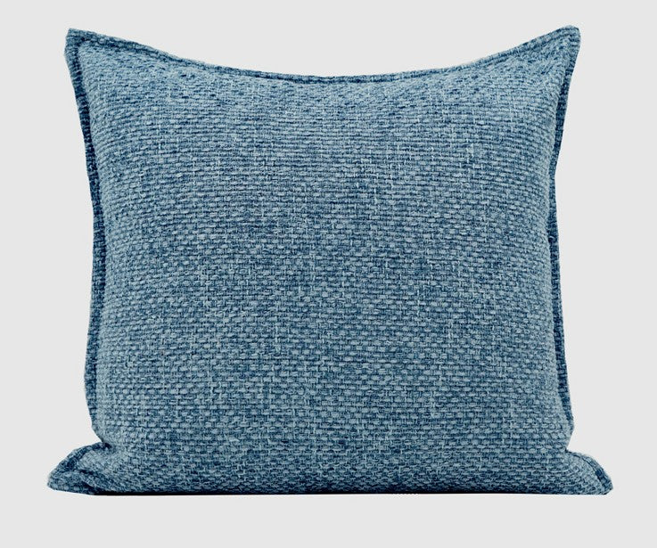 Large Modern Square Throw Pillows for Couch, Blue Modern Sofa Pillow, Blue Decorative Pillow, Simple Throw Pillow for Interior Design-HomePaintingDecor
