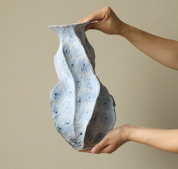 Porcelain Vases for Modern Home Decor, Contemporary Vases on Dining Table, Centerpiece Ceramic Bouquet Vases, Elegant Handmade Modern Flower Vase-HomePaintingDecor