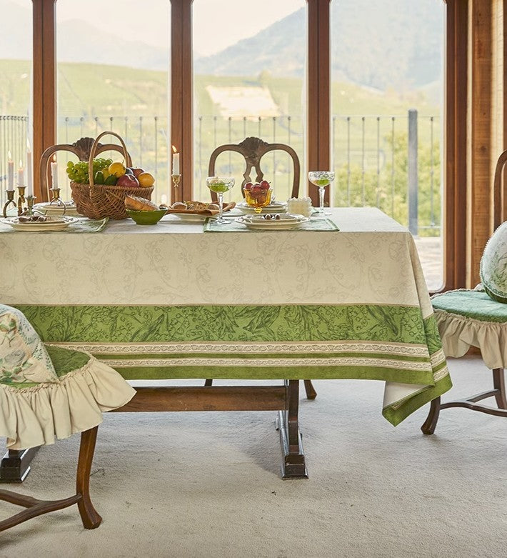 Farmhouse Table Cloth, Lilies of the Valley, Flower Pattern Tablecloth, Rectangle Tablecloth for Dining Room Table, Square Tablecloth, Wedding Tablecloth, Waterproof Tablecloth-HomePaintingDecor