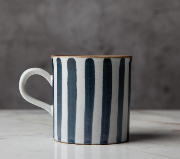 Large Capacity Coffee Cup, Cappuccino Coffee Mug, 10 oz Pottery Tea Cup, Handmade Pottery Coffee Cup-HomePaintingDecor
