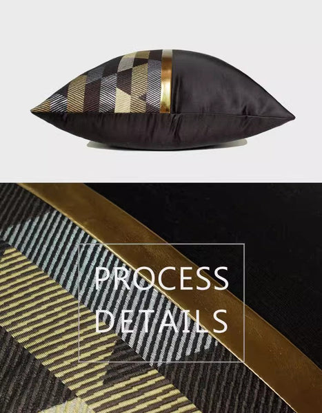 Modern Pillows for Living Room, Black Decorative Modern Pillows for Couch, Modern Sofa Pillows Covers, Modern Sofa Cushion-HomePaintingDecor