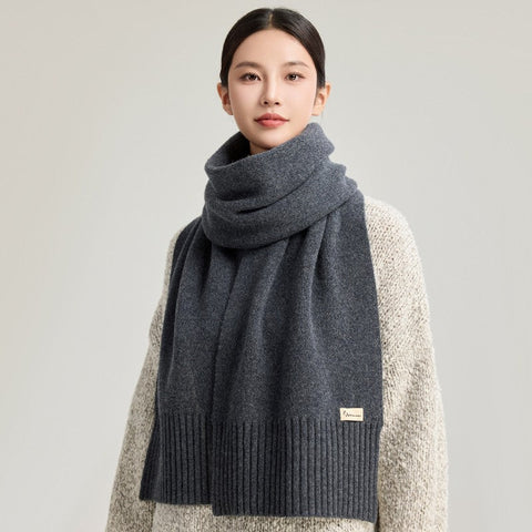 Casual Scarf for Women, Cold Weather Scarf, Fashion Designer Scarf, Red Winter Scarf, Modern Wool Scarf for Women, Soft Cashmere Scarf for Women-HomePaintingDecor