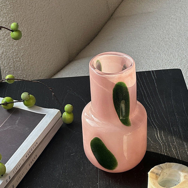 Handmade Glass Bud Vases, Flower Vases on Table, Vintage Small Glass Flower Vases, Water Holding Flower Vases-HomePaintingDecor