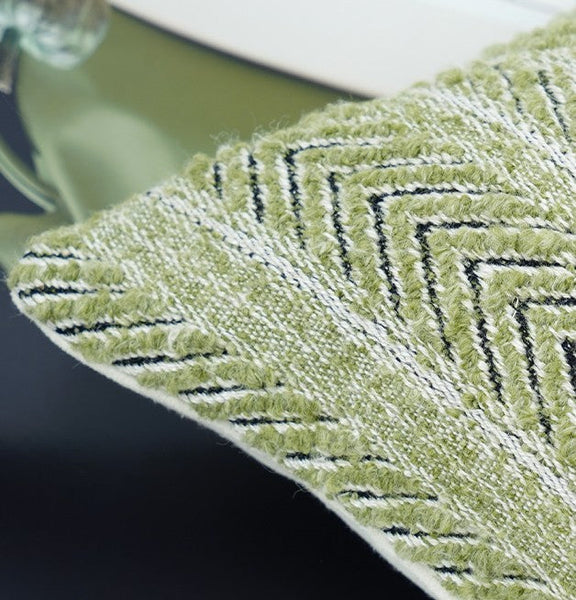 Morocco Green White Modern Sofa Pillows, Large Square Modern Throw Pillows for Couch, Large Decorative Throw Pillows, Simple Throw Pillow for Interior Design-HomePaintingDecor