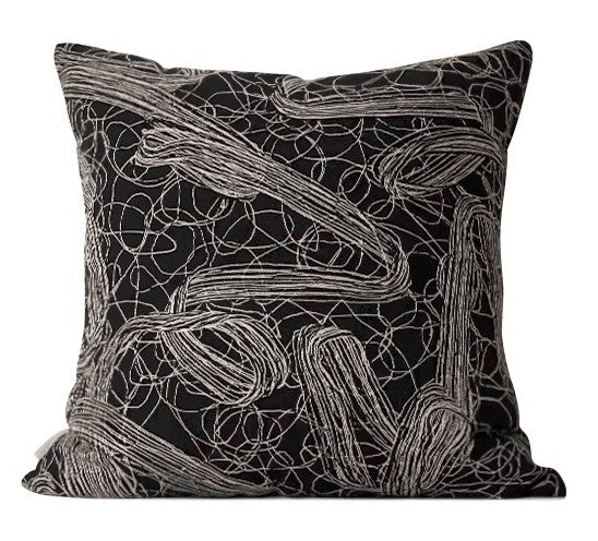 Decorative Pillow for Interior Design, Black Modern Throw Pillows, Simple Modern Throw Pillow for Couch, Modern Sofa Pillow Covers-HomePaintingDecor