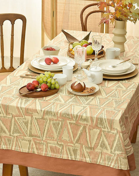 Extra Large Rectangle Tablecloth for Dining Room Table, Geometric Modern Table Covers for Kitchen, Country Farmhouse Tablecloths for Oval Table-HomePaintingDecor