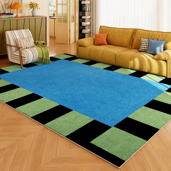 Mid Century Contemporary Rugs, Geometric Modern Rugs, Modern Living Room Rug Ideas, Colorful Area Rugs for Dining Room-HomePaintingDecor