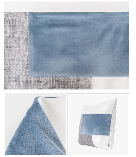 Sky Blue Abstract Contemporary Throw Pillow for Living Room, Modern Sofa Throw Pillows, Large Decorative Throw Pillows for Couch-HomePaintingDecor