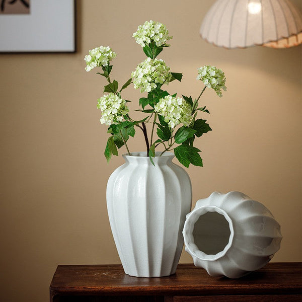 Large Flower Vases on Table, Centerpiece Ceramic Bud Vases, Porcelain Flower Vases, Handmade Water Holding Flower Vase-HomePaintingDecor