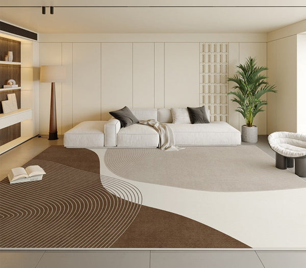 Large Geometric Rugs for Living Room, Abstract Modern Area Rugs for Bedroom, Contemporary Modern Rugs for Bedroom-HomePaintingDecor