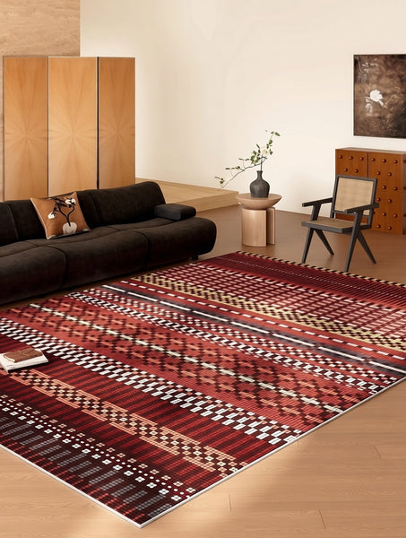 Contemporary Modern Rugs, Modern Rugs for Living Room, Colorful Floor Rugs for Dining Room, Boho Style Carpets Next to Bed-HomePaintingDecor