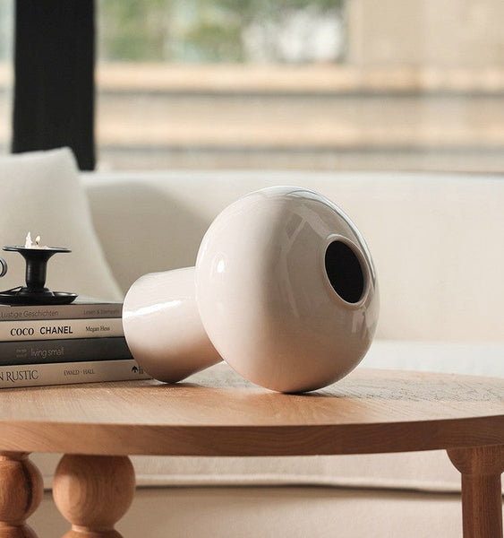 Porcelain Vases for Modern Home Decor, Handmade Modern Flower Vase, Contemporary Vases on Dining Table, Centerpiece Ceramic Bouquet Vases-HomePaintingDecor