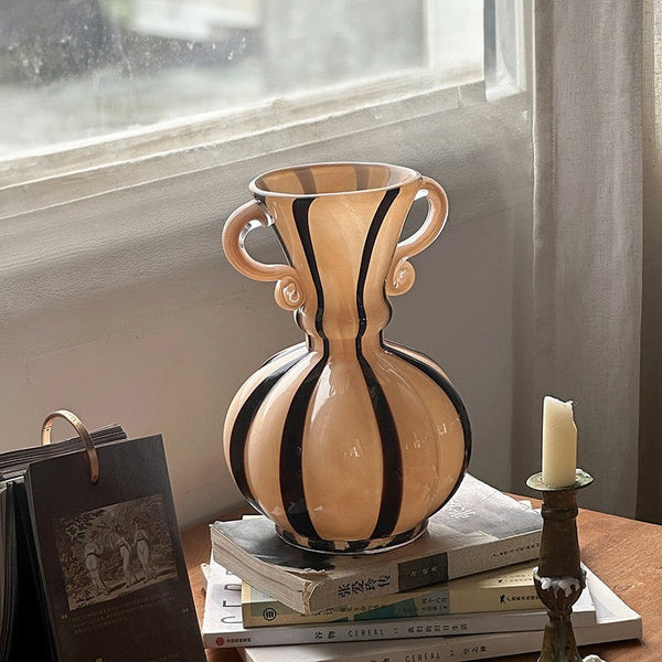 Creative Modern Vases for Living Room, Flower Vases on Table, Modern Glass Flower Vases, Glass Flower Vases, Handmade Glass Bud Vases-HomePaintingDecor