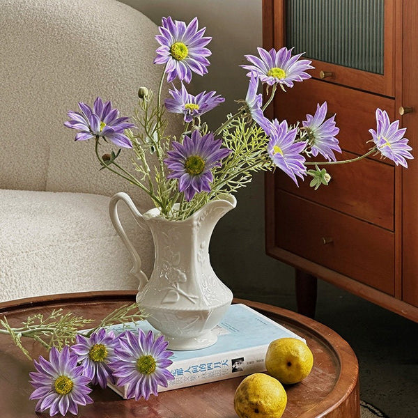 Small Flower Vases on Table, Rustic Porcelain Flower Vases, Ceramic Bud Vases, Handmade Water Holding Flower Vases-HomePaintingDecor