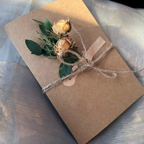 Wedding Greeting Card, Unique Anniversary Greeting Card, Creative Birthday Greeting Card, Beautiful Valentine's Day Greeting Card, Original Handmade Dried Flower Greeting Cards-HomePaintingDecor