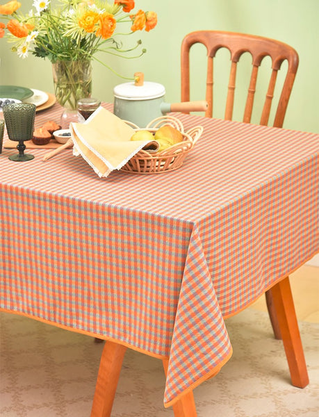 Rectangle Table Covers for Dining Room Table, Square Tablecloth for Coffee Table, Cotton Chequer Rectangular Tablecloth for Kitchen, Table Cloth-HomePaintingDecor