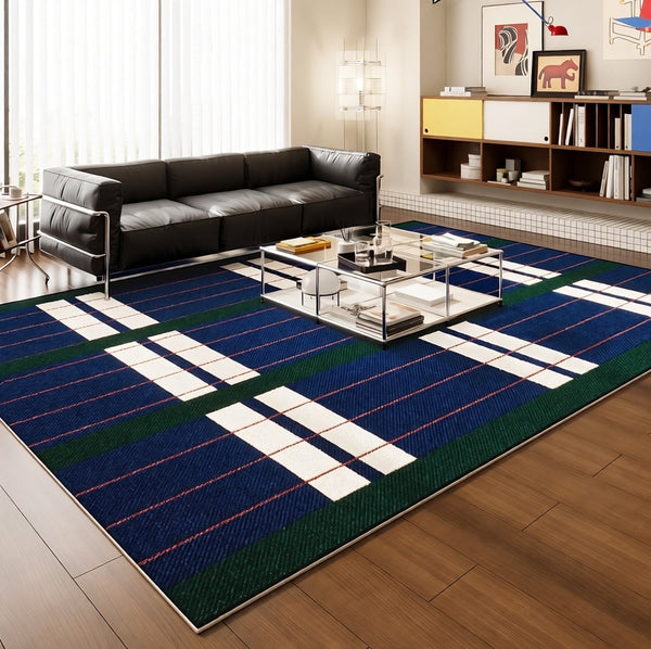 Modern Carpets for Office, Blue Modern Rugs, Contemporary Modern Rugs Next to Bed, Geometric Modern Rugs under Dining Room Table (Copy)-HomePaintingDecor