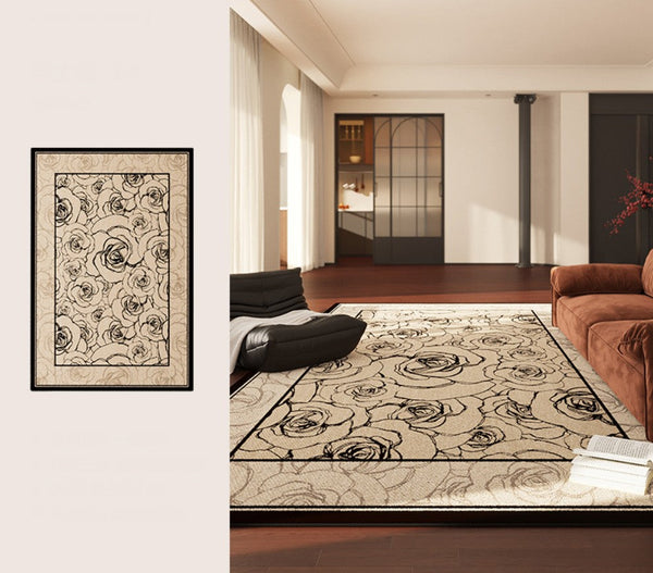 Simple Large Modern Rugs for Living Room, Abstract Modern Rugs for Bedroom, Contemporary Geometric Modern Rugs, Modern Rugs for Dining Room-HomePaintingDecor