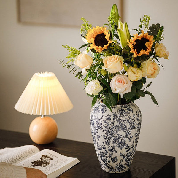 Centerpiece on Dining Table, Flower Vase on Table, Handmade Water Holding Flower Vases, Porcelain Flower Vases, Modern Ceramic Bouquet Vases-HomePaintingDecor