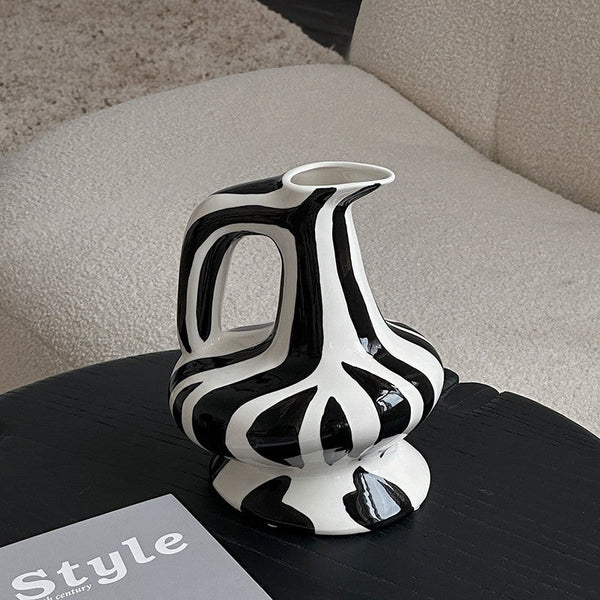 Porcelain Bud Vases, Handmade Water Holding Flower Vases, Modern Ceramic Flower Vases, Small Flower Vases on Table-HomePaintingDecor