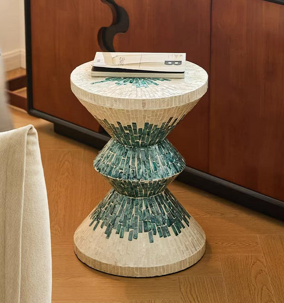 Modern Side Table, Shell Small Sofa Side Table, Contemporary Bedside Table, Bedside Small Side Table, Small End Table, Portable Casual Side Table, Creative Coffee Table, Contemporary Side Table-HomePaintingDecor