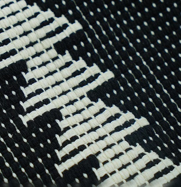 Large Modern Sofa Pillow Covers, Black and White Pattern Contemporary Square Modern Throw Pillows for Couch, Simple Throw Pillow for Interior Design-HomePaintingDecor