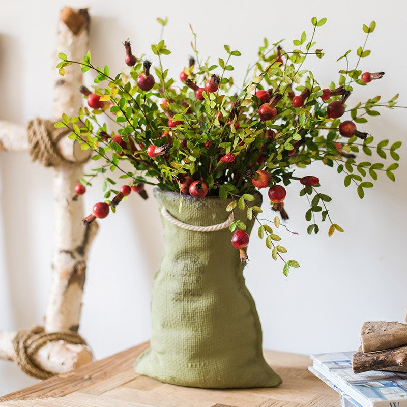 Pomegranate Branch, Beautiful Flower Arrangement Ideas for Home Decoration, Table Centerpiece, Artificial Fruit Plants, Spring Artificial Floral for Dining Room-HomePaintingDecor