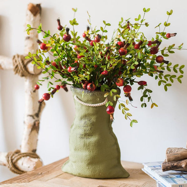 Pomegranate Branch, Beautiful Flower Arrangement Ideas for Home Decoration, Table Centerpiece, Artificial Fruit Plants, Spring Artificial Floral for Dining Room-HomePaintingDecor