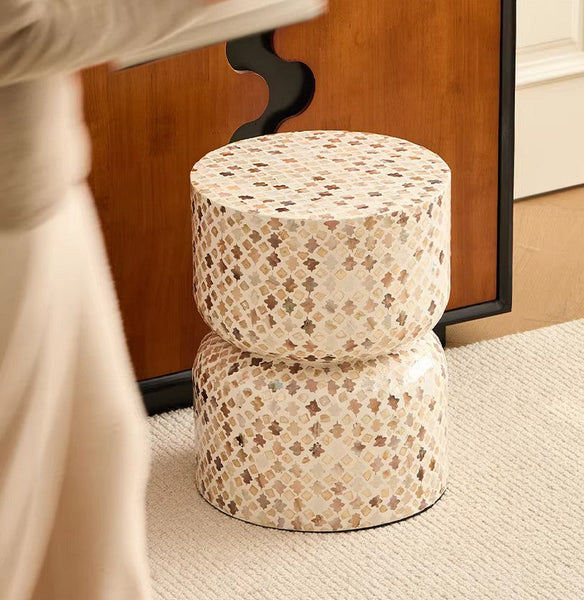 Modern Side Table, Contemporary Bedside Table, Bedside Small Side Table, Elegant Small End Table, Creative Coffee Table, Contemporary Side Table, Portable Casual Side Table, Shell Small Sofa Side Table-HomePaintingDecor