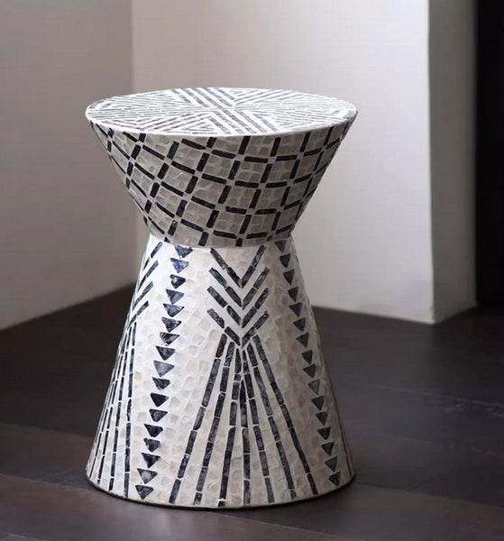 Modern Portable Casual Side Table, Contemporary Round Side Table, Creative Coffee Table, Bedside Small Side Table, Shell Small Sofa Side Table-HomePaintingDecor