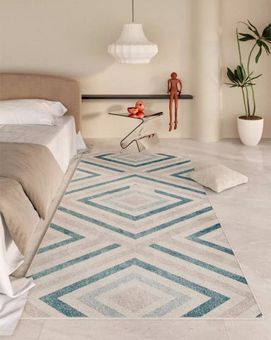 Unique Geometric Modern Rug Placement Ideas for Dining Room, Abstract Contemporary Modern Rugs for Living Room,Large Modern Rugs for Bedroom-HomePaintingDecor