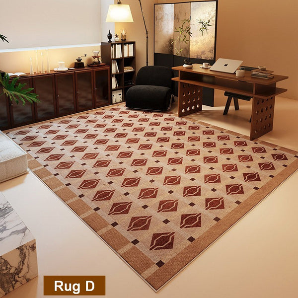 Living Room Colorful Modern Rugs, Geometric Modern Rugs for Dining Room, Mid Century Modern Rugs, Contemporary Abstract Rugs under Coffee Table-HomePaintingDecor