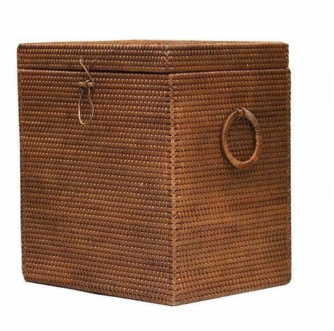 Large Rectangular Storage Baskets, Storage Baskets for Bathroom, Rattan Storage Baskets, Storage Basket with Lid, Storage Baskets for Clothes-HomePaintingDecor