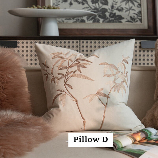 Embroidered Butterfly Pillow Covers, Modern Decorative Pillows for Bedroom, Decorative Pillow Arrangement Ideas for Couch, Large Decorative Throw Pillows for Living Room-HomePaintingDecor