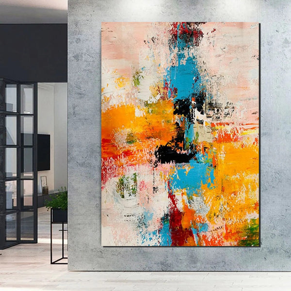 Modern Abstract Art for Bedroom, Abstract Acrylic Wall Painting, Hand Painted Wall Painting, Extra Large Paintings for Living Room, Simple Painting Ideas-HomePaintingDecor