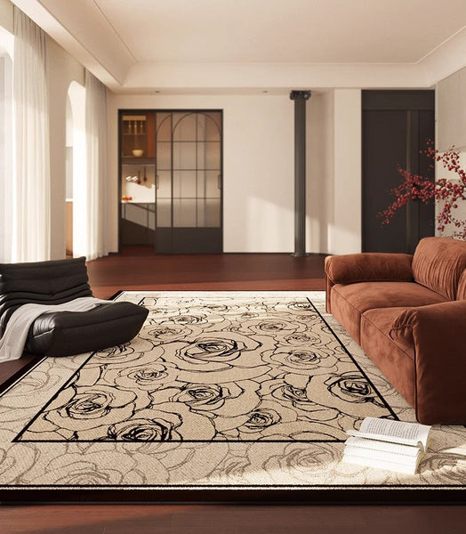 Simple Large Modern Rugs for Living Room, Abstract Modern Rugs for Bedroom, Contemporary Geometric Modern Rugs, Modern Rugs for Dining Room-HomePaintingDecor