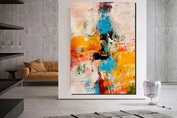 Modern Abstract Art for Bedroom, Abstract Acrylic Wall Painting, Hand Painted Wall Painting, Extra Large Paintings for Living Room, Simple Painting Ideas-HomePaintingDecor