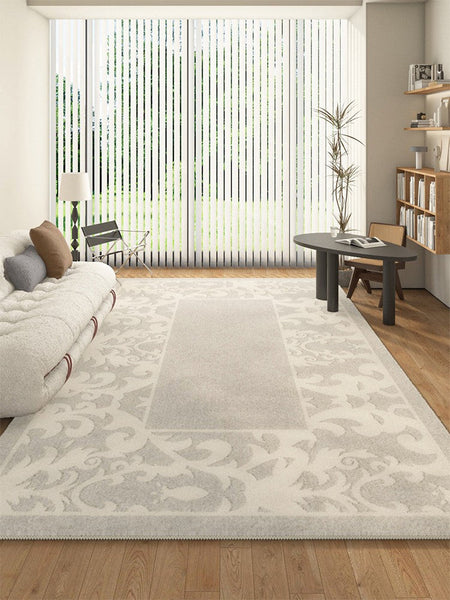 Living Room Abstract Area Rugs, Thick Contemporary Area Rugs Next to Bed, Hallway Modern Runner Rugs, Modern Rugs under Dining Room Table-HomePaintingDecor