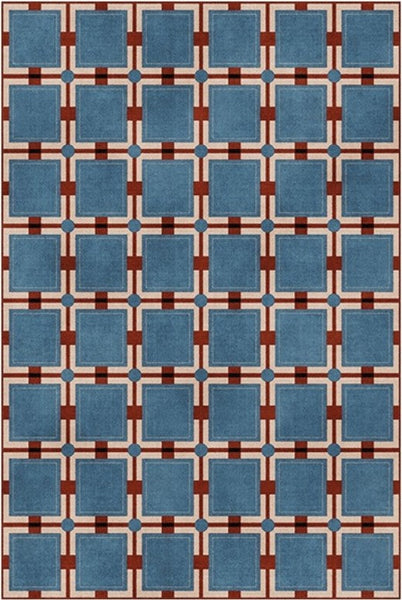 Modern Blue Rug for Living Room, Bedroom Modern Floor Rugs, Mid Century Contemporary Rugs under Sofa, Large Area Rugs for Office-HomePaintingDecor