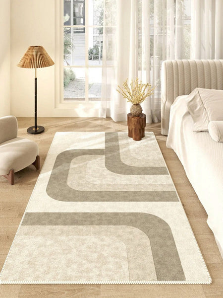 Modern Rugs under Dining Room Table, Abstract Modern Rugs for Living Room, Simple Geometric Carpets for Kitchen, Contemporary Modern Rugs Next to Bed-HomePaintingDecor