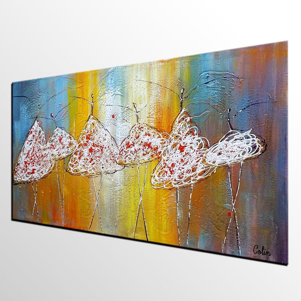 Original Abstract Painting, Ballet Dancer Painting, Simple Modern Art, Contemporary Wall Art Painting, Bedroom Painting, Simple Abstract Painting-HomePaintingDecor