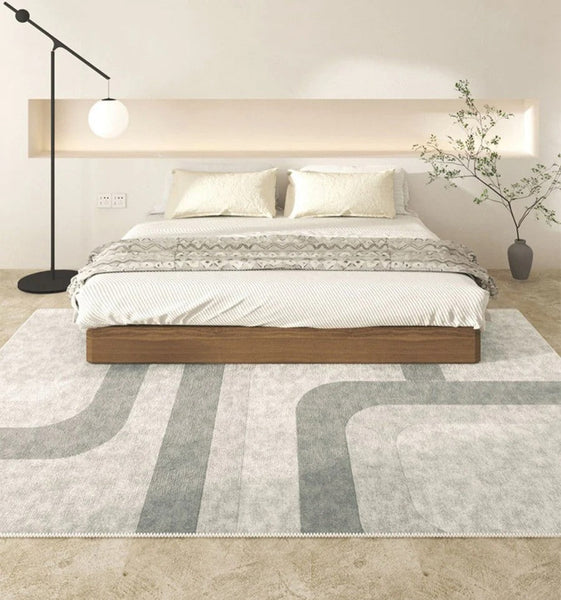 Abstract Modern Rugs for Living Room, Modern Rugs under Dining Room Table, Simple Geometric Carpets for Kitchen, Contemporary Modern Rugs Next to Bed-HomePaintingDecor