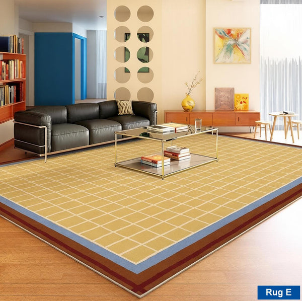 Modern Rugs under Coffee Table, Mid Century Contemporary Modern Rugs, Colorful Modern Rugs for Living Room, Dining Room Geometric Modern Rugs-HomePaintingDecor