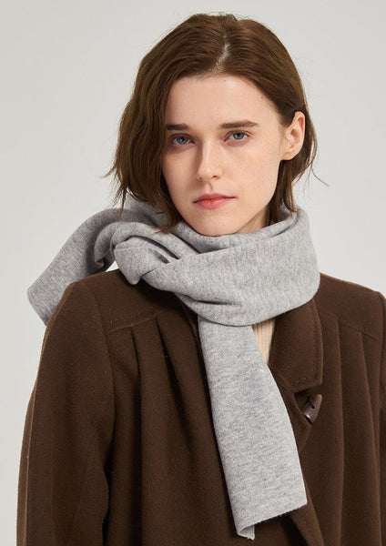 Casual Scarf for Women, Birthday Gift for Girl, Modern Wool Scarf for Women, Gray Soft Cashmere Scarf for Women, Cold Weather Scarves, Winter Wool Scarf