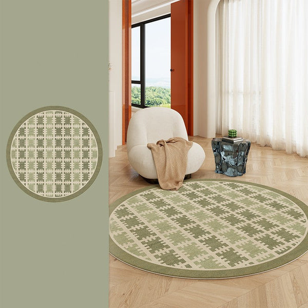 Bedroom Abstract Modern Area Rugs, Contemporary Modern Rug for Living Room, Circular Modern Rugs under Chairs, Geometric Round Rugs for Dining Room